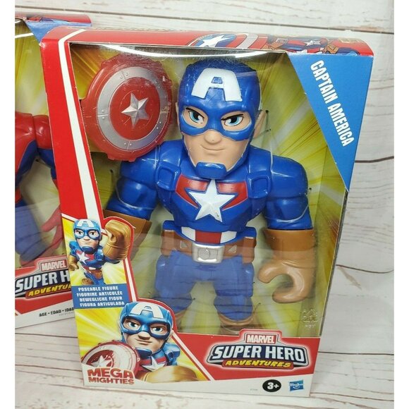 Marvel Super Hero Adventures Mega Mighties Spider Man & Captain America Bundle - Picture 7 of 12